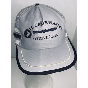 Oil Creek Plastics Titusville PA Trucker Mesh w/ Broken Foam USA Snapback Issues